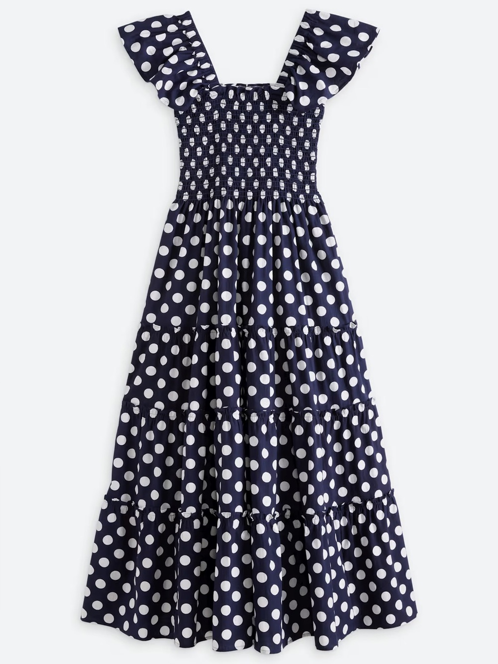 EUC Few Moda - Navy Polka Dot Calypso Dress - Size Small